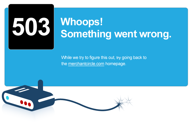 503 Service Unavailable. Whoops! Something went wrong.